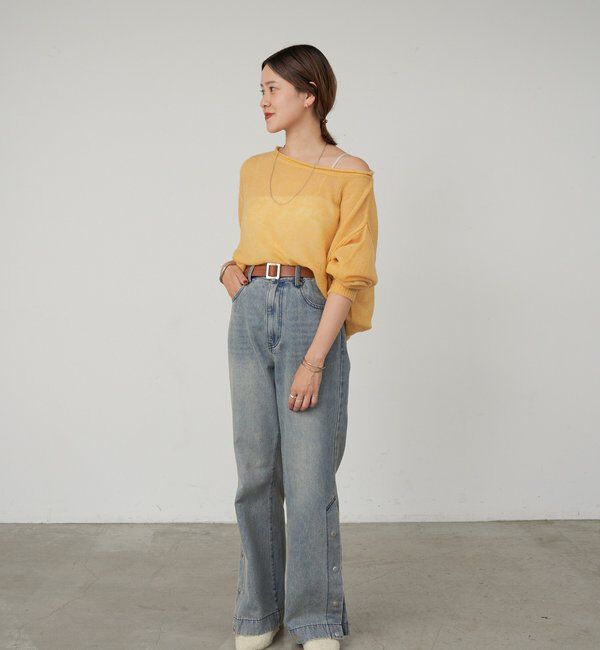  「《インフルエンサー@kanako_ikiコラボ》シアーウールプルオーバー」|ニット・セーター|