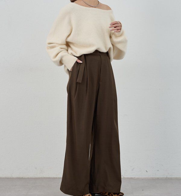  「ダブルタックワイドパンツ」|チノ|