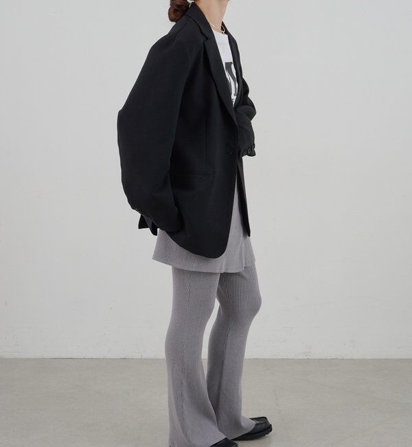  「ニットレイヤードパンツ」|チノ|