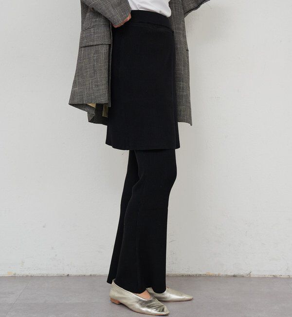  「ニットレイヤードパンツ」|チノ|