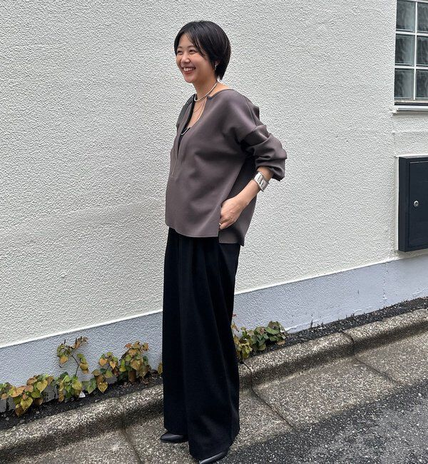  「【インフルエンサー＠tsuru00コラボ】スキッパーポンチプルオーバー」|ニット・セーター|