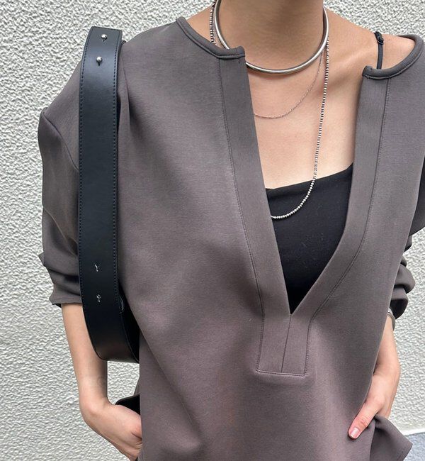  「【インフルエンサー＠tsuru00コラボ】スキッパーポンチプルオーバー」|ニット・セーター|