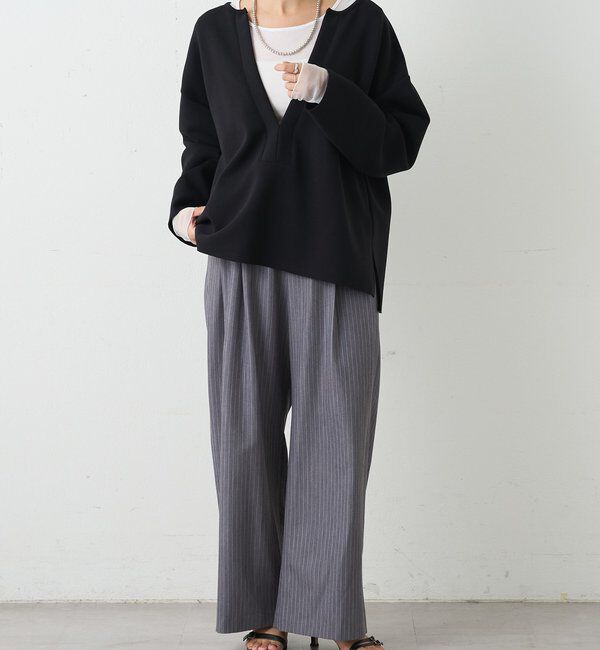  「【インフルエンサー＠tsuru00コラボ】スキッパーポンチプルオーバー」|ニット・セーター|