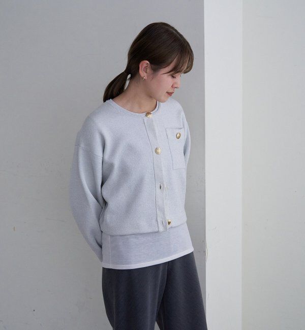  「ラメニットカーディガン」|カーディガン|