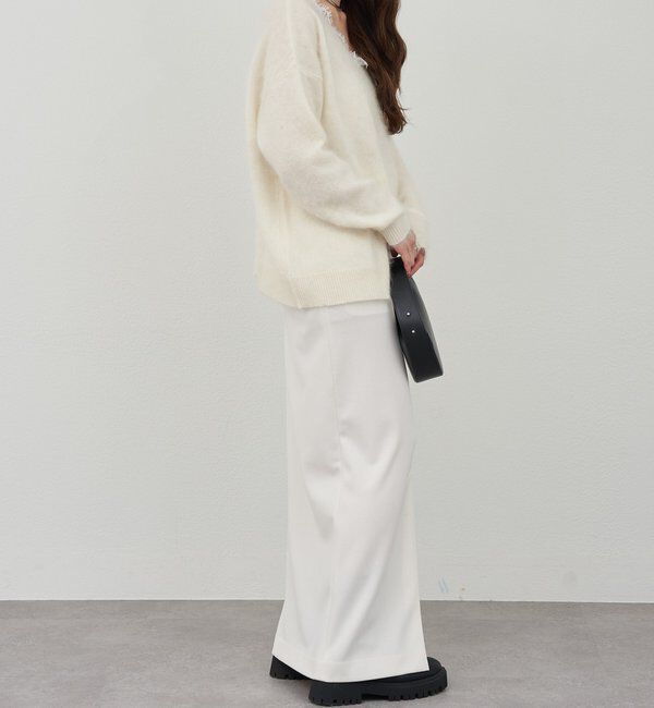  「レースＶネックウールニット」|ニット・セーター|