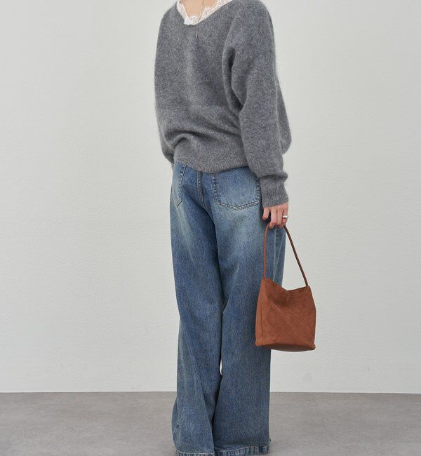  「レースＶネックウールニット」|ニット・セーター|