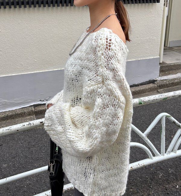  「テクスチャーオーバーニット」|パーカー|