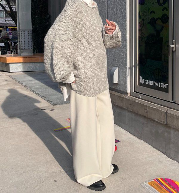  「テクスチャーオーバーニット」|パーカー|