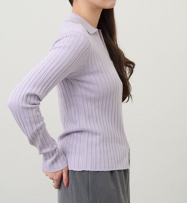  「ハーフジップリブニット」|ニット・セーター|