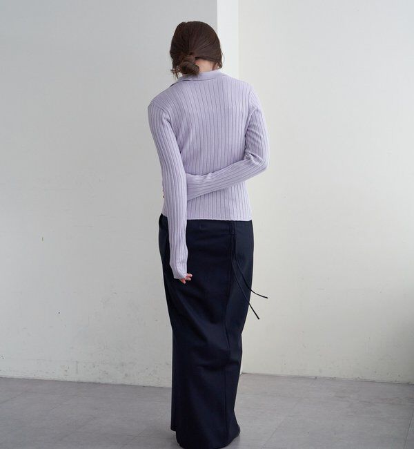  「ハーフジップリブニット」|ニット・セーター|