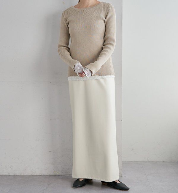  「【26SS予約】レザーマキシスカート」|スカート|