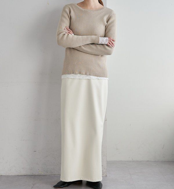  「【26SS予約】レザーマキシスカート」|スカート|