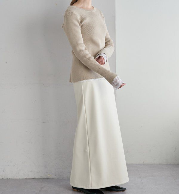  「【26SS予約】レザーマキシスカート」|スカート|