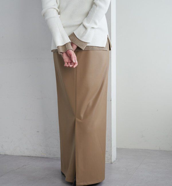  「【26SS予約】レザーマキシスカート」|スカート|