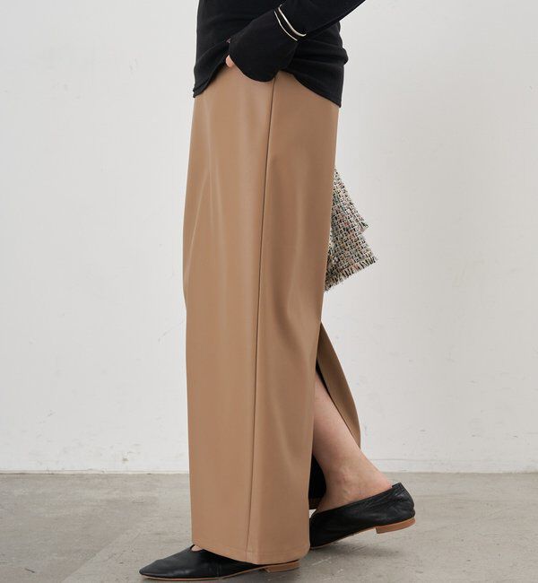  「【26SS予約】レザーマキシスカート」|スカート|