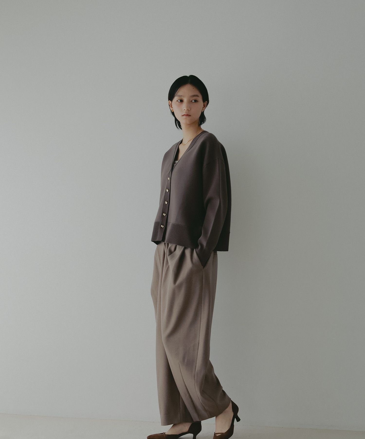 A part by 「メタルボタンスポンジVカーディガン」|ニット・セーター|