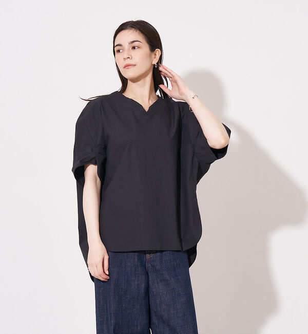 collex「オフスタンドカラーコットンブラウス」|シャツ・ブラウス|