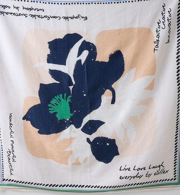 collex「ボタニカルプリント　大判ストール」|バンダナ・スカーフ|