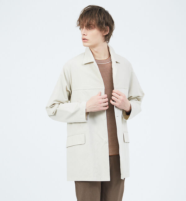 ABAHOUSE「ハイブリット カーコート /ステンカラーコート / スプリングコート」|ステンカラーコート|グレー