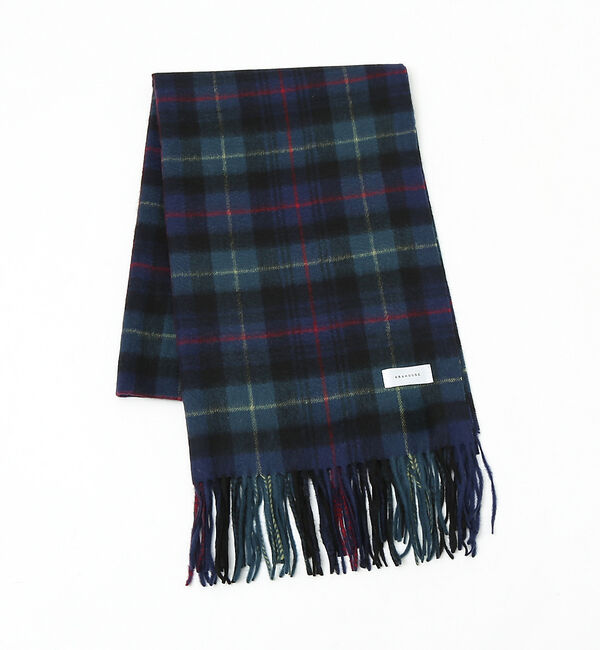 ABAHOUSE「【カシミヤ100％】チェック柄 マフラー 60&times;180」|マフラー|グリーン