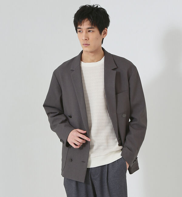ABAHOUSE「リネンライク ストレッチ ダブルジャケット / ブレザー」|その他|