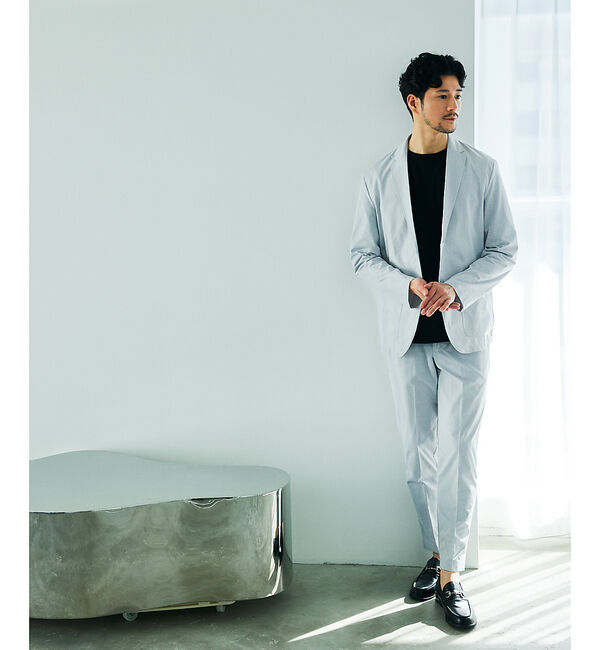 ABAHOUSE「【セットアップ対応/接触冷感】ハイブリット リラックス スラックス」|スラックス|