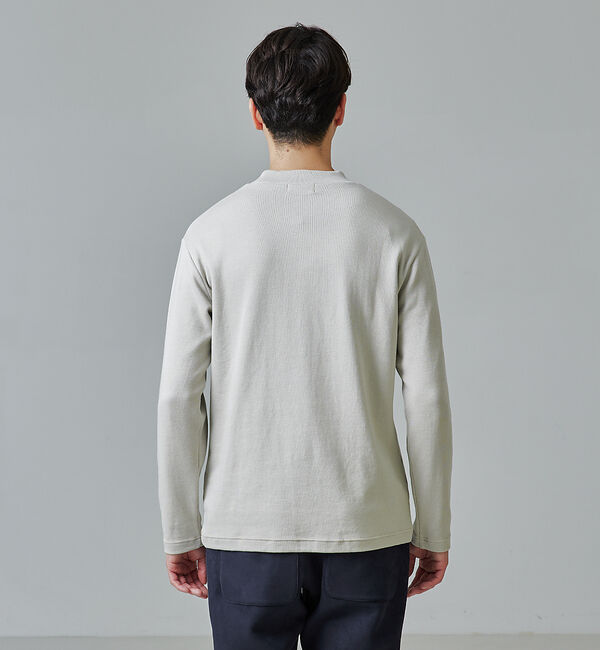 ABAHOUSE「【モックネック】ハリヌキ ストレッチ 長袖 Ｔシャツ」|Tシャツ・カットソー|