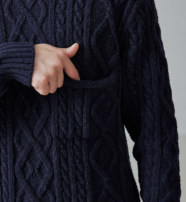 ABAHOUSE「【ECO PLANET】ケーブル編み プルオーバー ニット」|ニット・セーター|