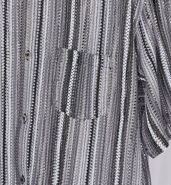 ABAHOUSE「【AH ABAHOUSE】透かし編み 半袖シャツ」|シャツ・ブラウス|