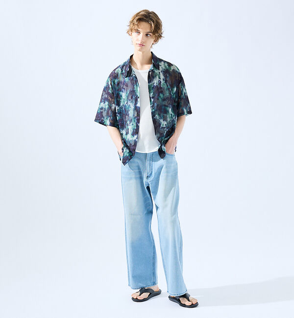 ABAHOUSE「SLUB DENIM BAGGY PANTS /スラブ デニム バギー パンツ/」|デニム|