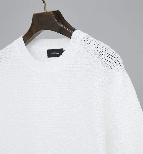 ABAHOUSE「フルニードル メッシュニットTシャツ」|Tシャツ・カットソー|