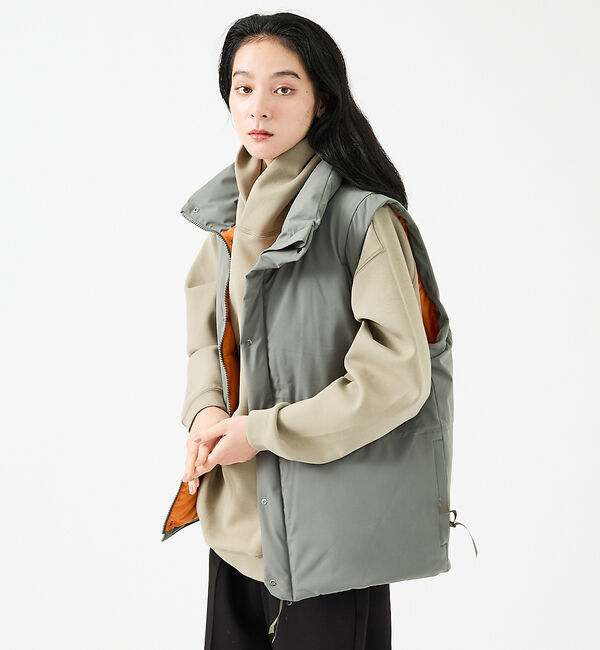 ABAHOUSE「【FORTUNA/フォルトゥナ】ダウンベスト/ファイバーダウンベスト/配色/ユニ」|ダウン|