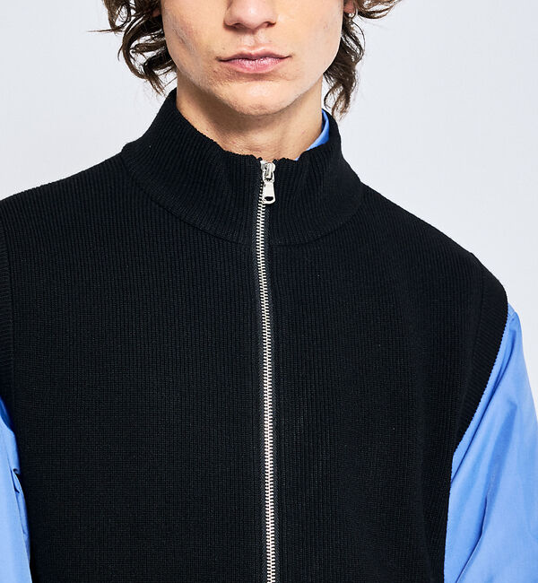 ABAHOUSE「12ゲージ ドライバーズニットベスト / ダブルジップ」|ニット・セーター|