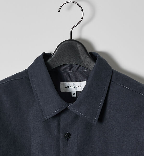ABAHOUSE「スエードタッチ オーバーサイズ レギュラーカラーシャツ」|シャツ・ブラウス|