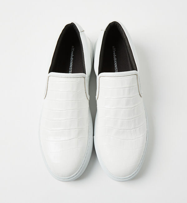 alfredoBANNISTER「【Margome sole】シャークソール クロコダイル柄 レザー スニーカー」|スニーカー|