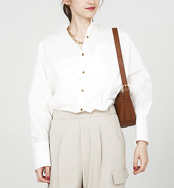 Rouge vif「ドレープ シャツ」|シャツ・ブラウス|ホワイト