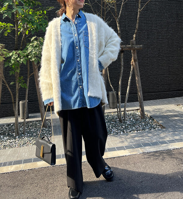 Rouge vif「シャギーニットカーディガン」|カーディガン|