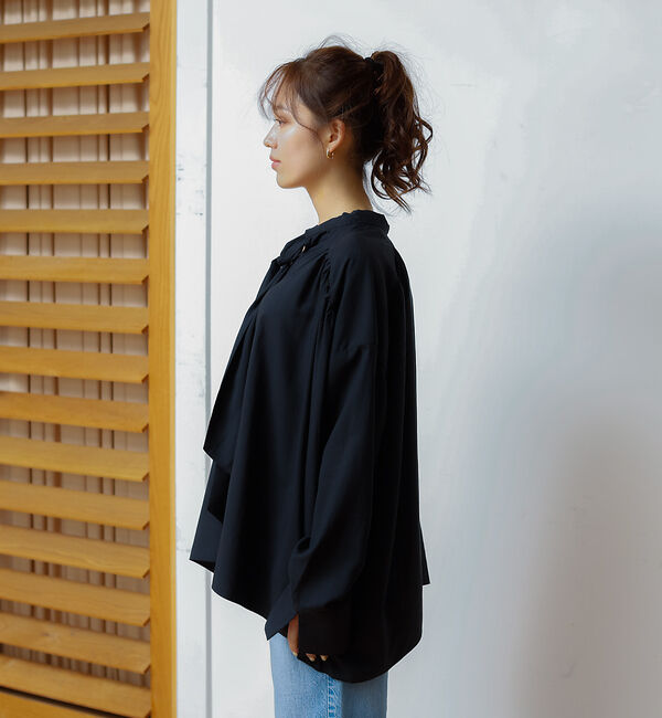 Rouge vif「前後 ２WAYギャザーボウタイブラウス」|シャツ・ブラウス|