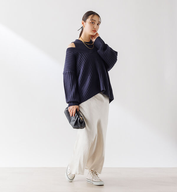 Rouge vif「Vネックリブニット アンサンブル」|ニット・セーター|