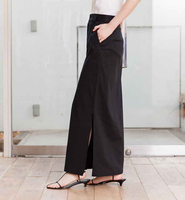 Rouge vif「麻混サイドスリットタイトスカート」|スカート|