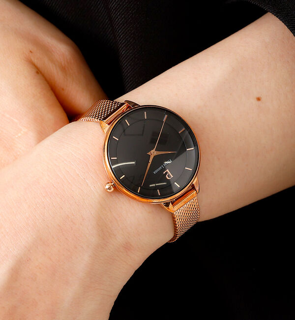 Rouge vif「【PIERRE LANNIER】デリースウォッチ メッシュ / P001H」|クロック・置時計|ブラック