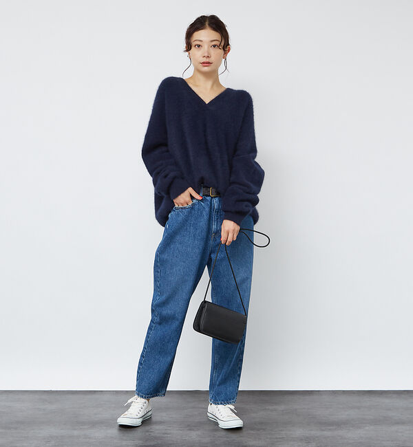 Rouge vif「フォックスウールVネックラウンドヘムニットプルオーバー」|ニット・セーター|