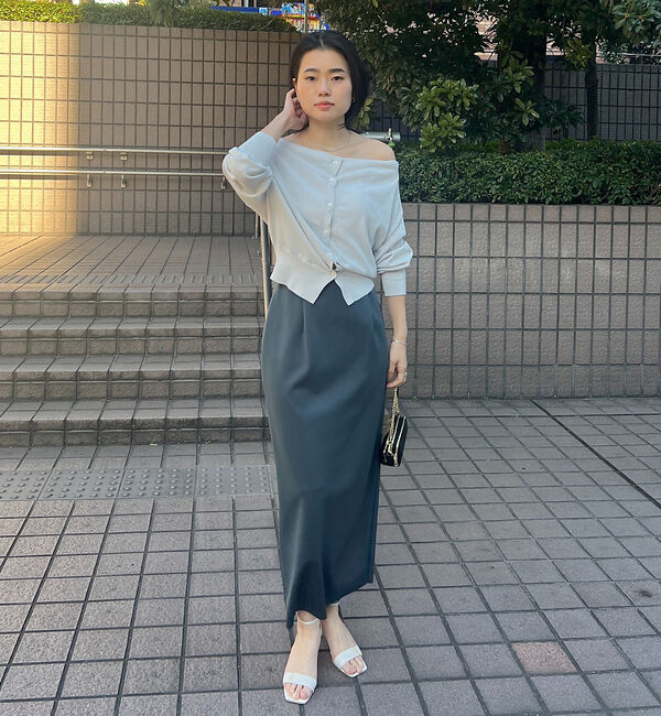 Rouge vif「オフショルダー2WAYカーディガン」|カーディガン|