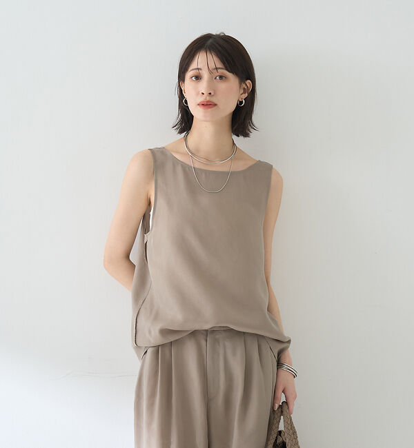 Rouge vif「【セットアップ対応】２WAYキュプラフィブリルノースリブラウス」|キャミソール|