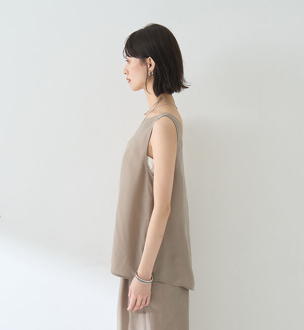 Rouge vif「【セットアップ対応】２WAYキュプラフィブリルノースリブラウス」|キャミソール|