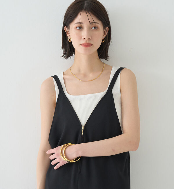 Rouge vif「【吸湿速乾】ドライタッチフロントジップサロペット」|オールインワン|