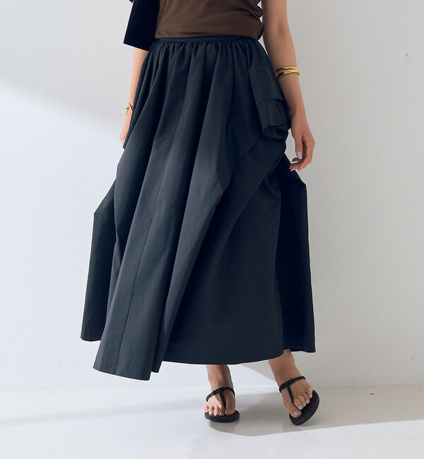 Rouge vif「ギャザーサイドデザイン ロングスカート」|スカート|