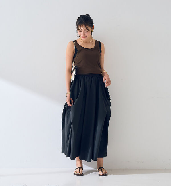 Rouge vif「ギャザーサイドデザイン ロングスカート」|スカート|