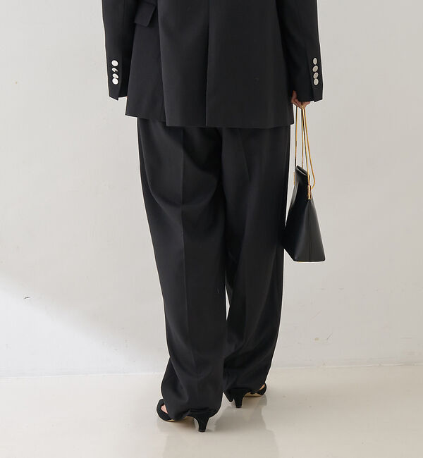 Rouge vif「【セットアップ対応】メンズライクウール混サキソニーテーパードパンツ」|その他|