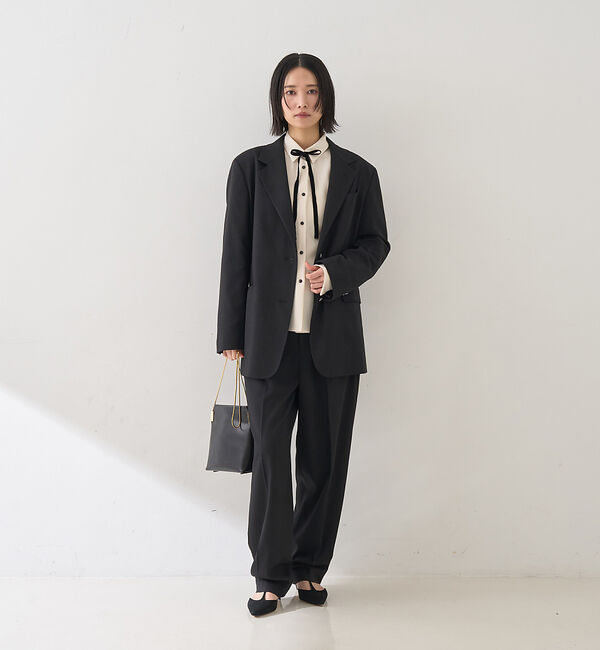 Rouge vif「【セットアップ対応】メンズライクウール混サキソニーテーパードパンツ」|その他|